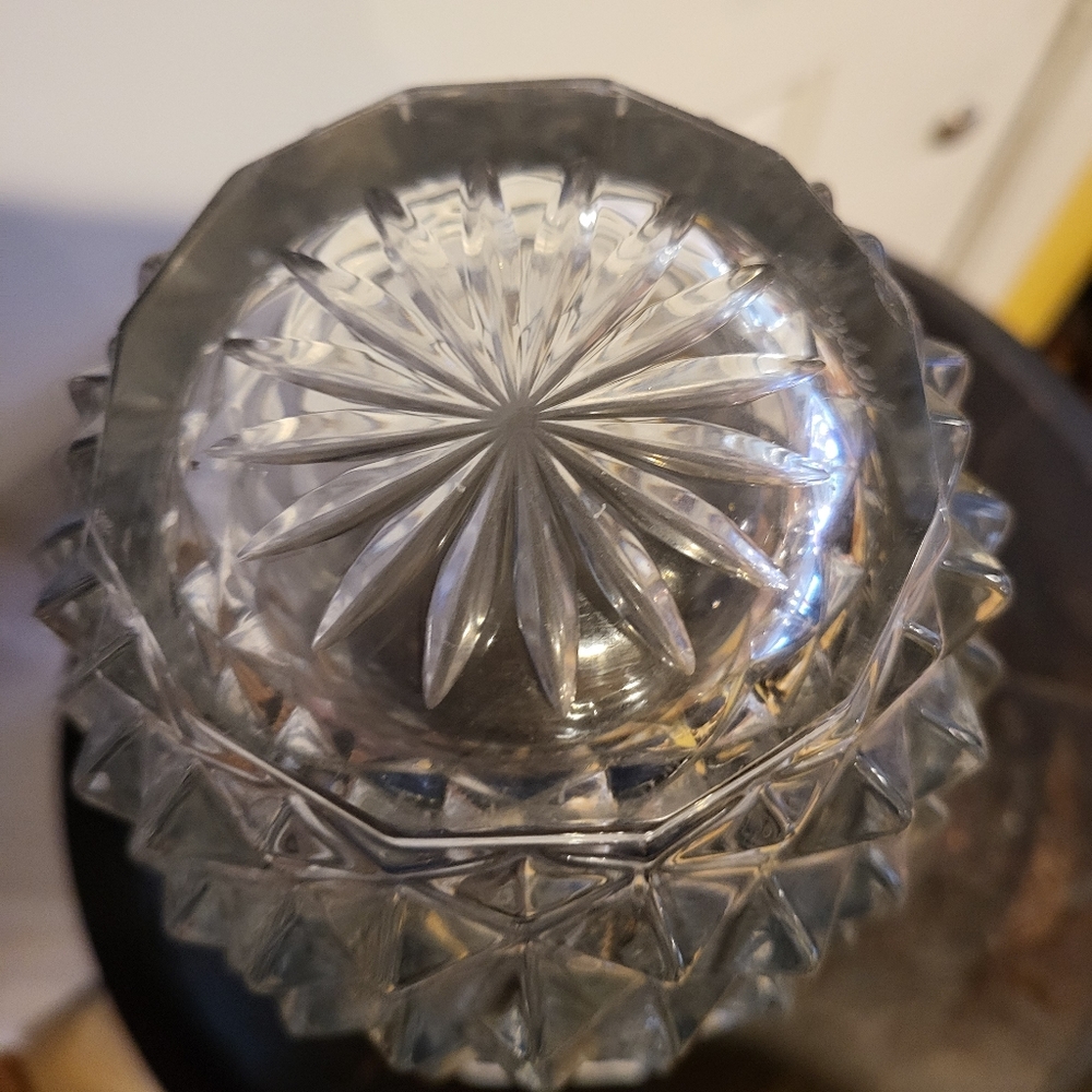 Vintage Val St Lambert Crystal Vase Signed 7" - Picture 9 of 13